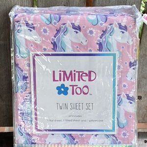 LIMITED TOO UNICORNS Sheet Set - 3-pc TWIN SIZE set (cotton blend)
